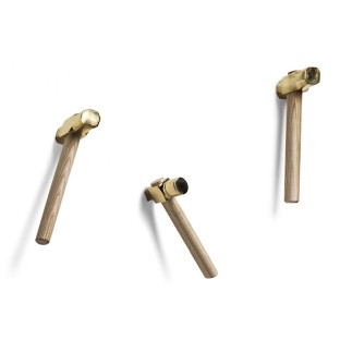 Coat Hanger Kit with 3 Hammers in Brass - Bastaaa | Mogg