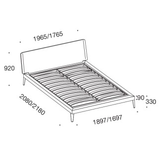 Bed with wood headboard - Aliante 1.0 - ISA Project