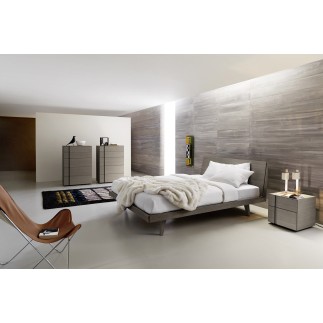 Bed with wood headboard and bed frame - Febo 1.0 - ISA Project