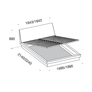 Bed with storage unit  in wood - Febo 1.0 - ISA Project