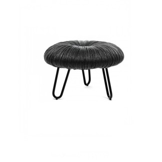 Sgabello in corda nera - Donut | Mogg