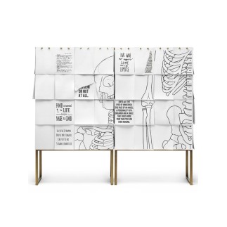 Madia di Design Rivestita con Fogli di Carta - Notes | Mogg