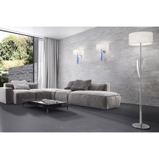 Floor lamp in colored or chromed glass - Show