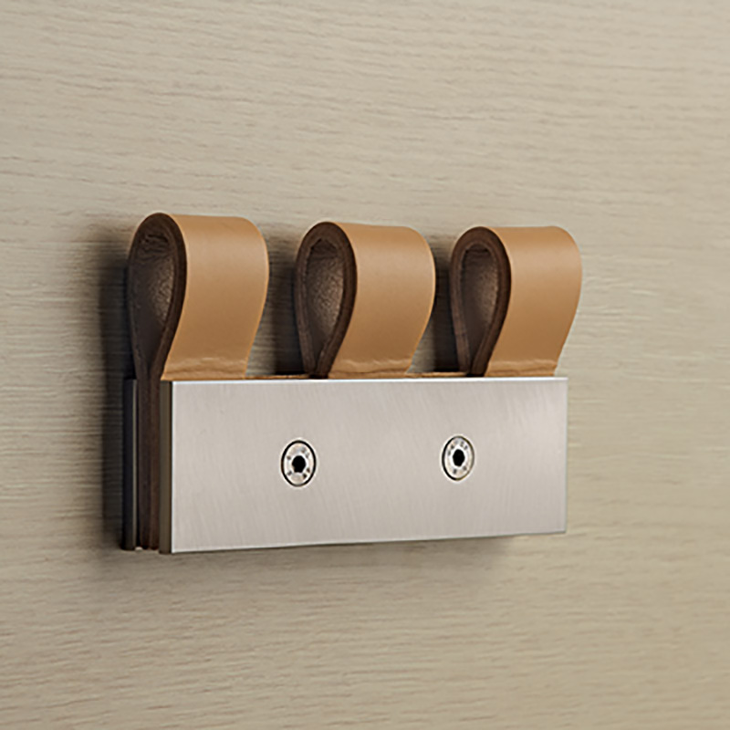 Brass and Leather Clothes Hook - Baio | Capannoli