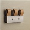 Wall hooks in Brass and leather - Baio