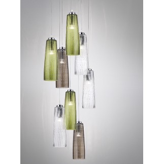 Suspension lamp with glass lampshade - Perle