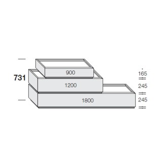 Modern chest of 3 staggered drawer - Cidori - ISA Project