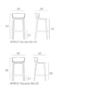 Stackable Stool in Polypropylene - Africa | Vondom