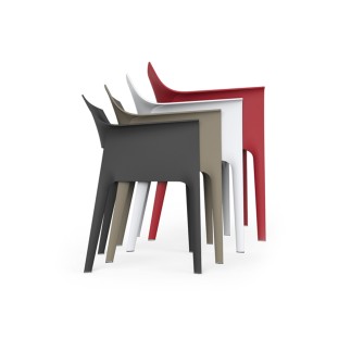 Stackable Chair with Armrests - Pedrera | Vondom