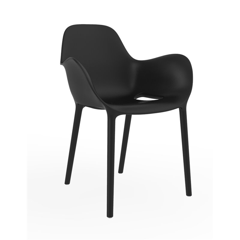 Stackable Chair with Armrests - Sabinas | Vondom