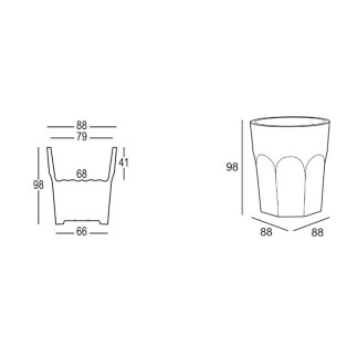 Vaso a Forma di Bicchiere in Polietilene - Cubalibre | ISA Project