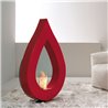 Floor bio-fireplace in steel - Big Flame