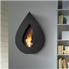 Bio-fireplace in steel - Flame Wall