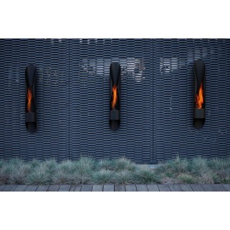 Wall bio-fireplace in steel - Tube - ISArreda