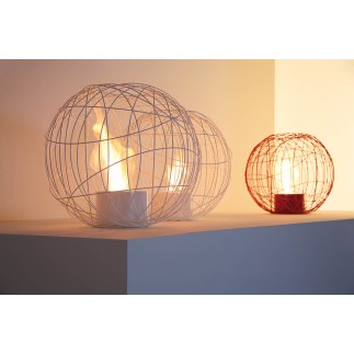 Round Bio-fireplace in metal wire - Nest