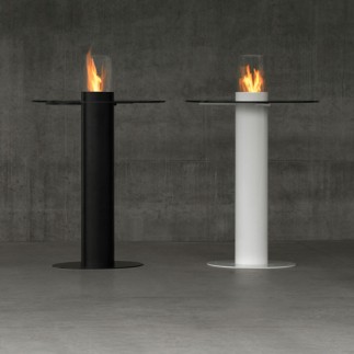 Steel Bioethanol Fireplace with Table - Minerva table | ISArreda