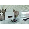 Built-in bio-fireplace in steel - - Firebox