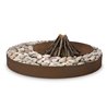 Zen wood-burning outdoor fire pit in steel