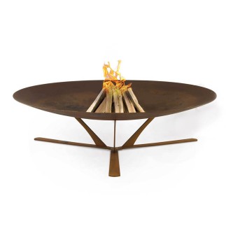 Fuocolo wood-burning outdoor fire pit in steel - Fire pit - ISA Project