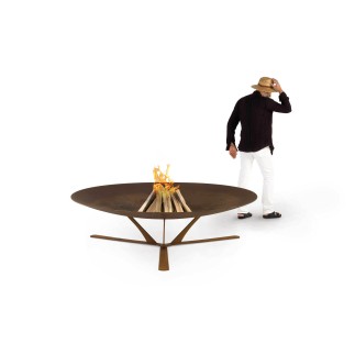 Fuocolo wood-burning outdoor fire pit in steel - Fire pit - ISA Project