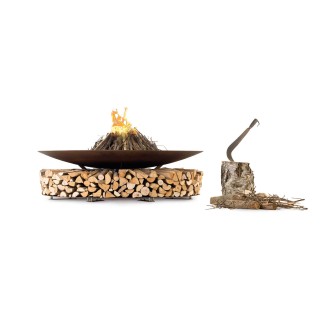 Fuocolo wood-burning outdoor fire pit in steel - Fire pit - ISA Project