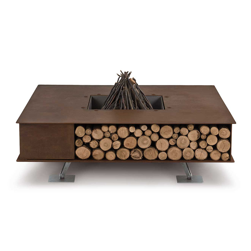 Toast wood-burning outdoor fire pit in steel - Fire pit - ISA Project