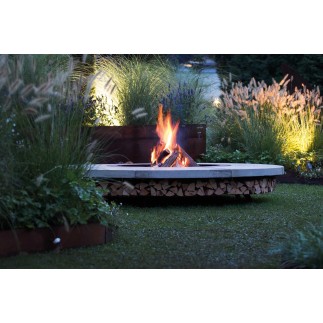 Ercole Concrete burning fire pit in concrete and steel - Fire pit - ISA Project