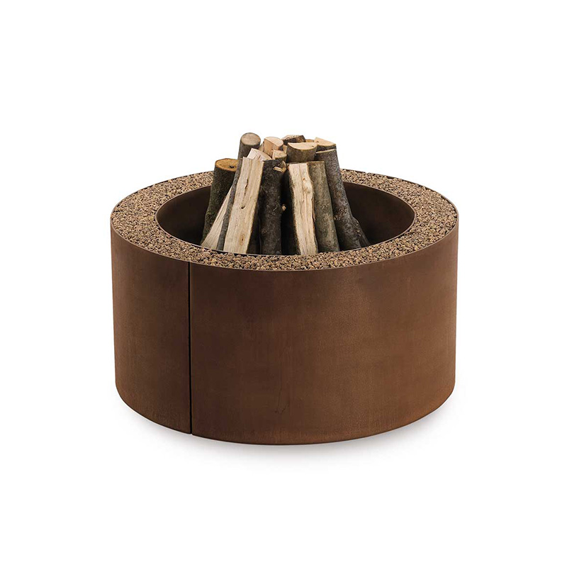 Wood-burning fire pit in steel - Mangiafuoco - ISA Project