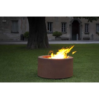 Wood-burning fire pit in steel - Mangiafuoco - ISA Project