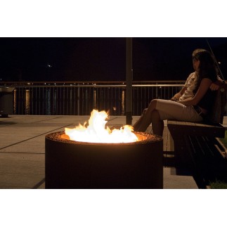 Wood-burning fire pit in steel - Mangiafuoco - ISA Project