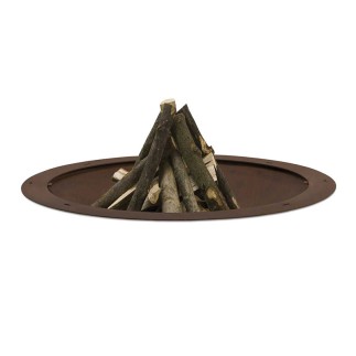 Hole countersunk wood-burning fire pit in steel - Fire pit - ISA Project