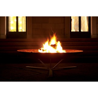 Wood-burning fire pit in steel - Discolo