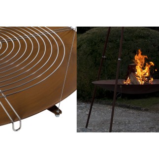 Tripee wood-burning fire pit in steel - Fire pit - ISA Project