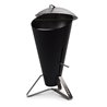 Cone barbecue in stainless steel