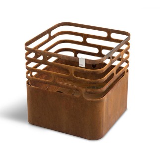 Barbecue in rusty or black steel / brazier - Cube | ISA