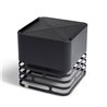 Cube barbecue/brazier/stool in steel