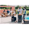 Cube barbecue/brazier/stool in steel