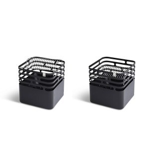 Barbecue in rusty or black steel / brazier - Cube | ISA