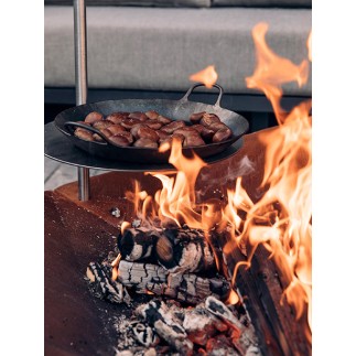 Triple barbecue/brazier in corten steel - BBQs - ISA Project