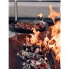 Triple barbecue/brazier in corten steel