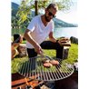 Triple barbecue/braciere in acciaio corten