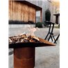 barbecue/braciere in acciaio corten - Ellipse