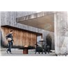 Ellipse barbecue/brazier in corten steel