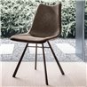 Padded chair in vintage eco-leather -Maiorca