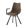 Padded armchair in microfiber or eco-leather - Maiorca