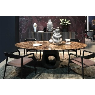 Oval table with marble top - Barbara