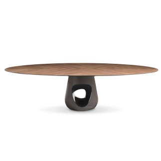 Oval Table with Wooden Top - Barbara | Horm