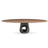 Oval table with wooden top - Barbara