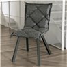 Padded chair in eco-leather or microfiber -Digione