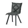 Padded chair in eco-leather or microfiber -Digione